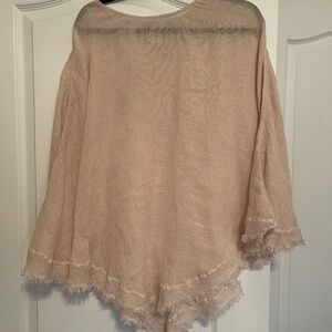 Beautiful Vikolino Linen Poncho Soft Pink